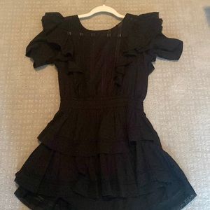 Love Shack Fancy Natasha Mini Dress Black